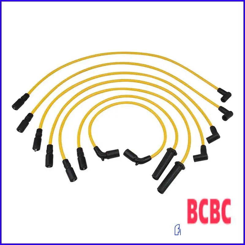 

BB-7Pcs 8MM Car Spark Plug Ignition Wire Kit Spark Plug Wiring Harness For Cadillac GMC V8 5.7L