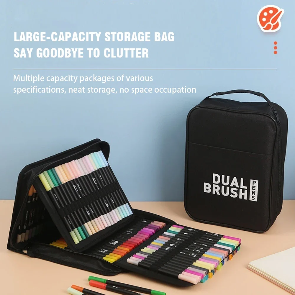 

60/72/100/120 цветов, двусторонние акварельные ручки-крючки, набор моющихся маркеров с мягким наконечником для детской художественной живописи и красочных граффити