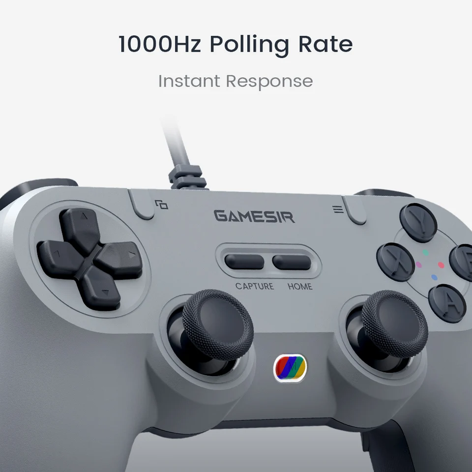 GameSir Tegenaria Lite T3 Lite Control con Cable con Joysticks Hall Effect y Frecuencia de 1000Hz Diseño Retro para PC Switch iOS 5