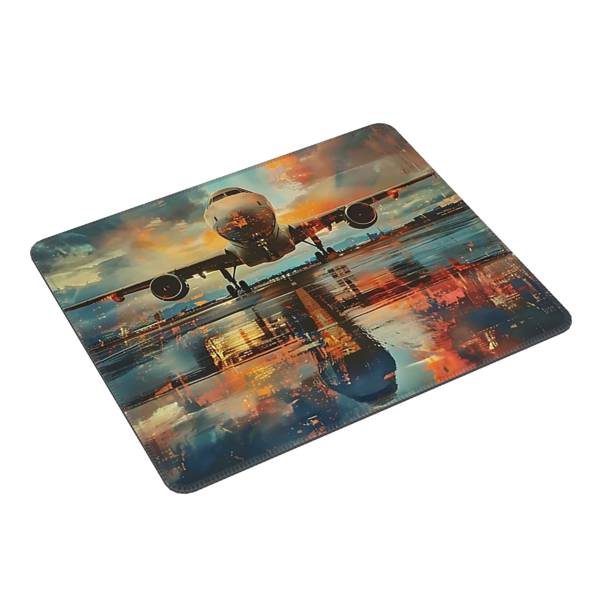 Airport Landing Sunset Print Mouse Pad Computer Keyboard Mouse Mat Gamer PC Laptop Desk Mat Office Table Mats