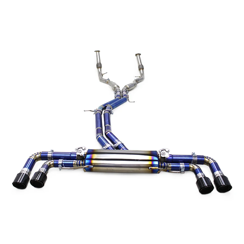 

Titanium Full Exhaust Pipe System For Porsche Cayenne 4.0T 2019-2024 Downpipe + Catback System With OEM Valvetronic Muffler