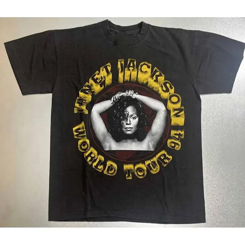 Janet Jackson T Shirt World Tour 1994 Black Cotton All Size S 5Xl