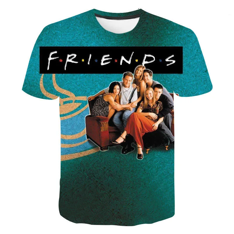 TV Show Friends 3D Printed T-Shirt For Men Women FashionCrewneck Short Sleeve T Shirt  Streetwear Mens Casual Plus Size Tees Top