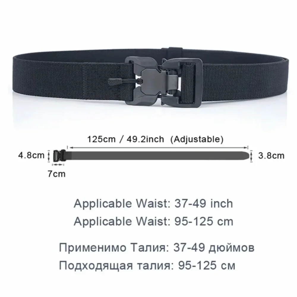 حزام نايلون كاجوال بإبزيم معدني للرجال، حزام جينز مرن قابل للتعديل، حزام قماش على الطراز الكوري، رياضي
