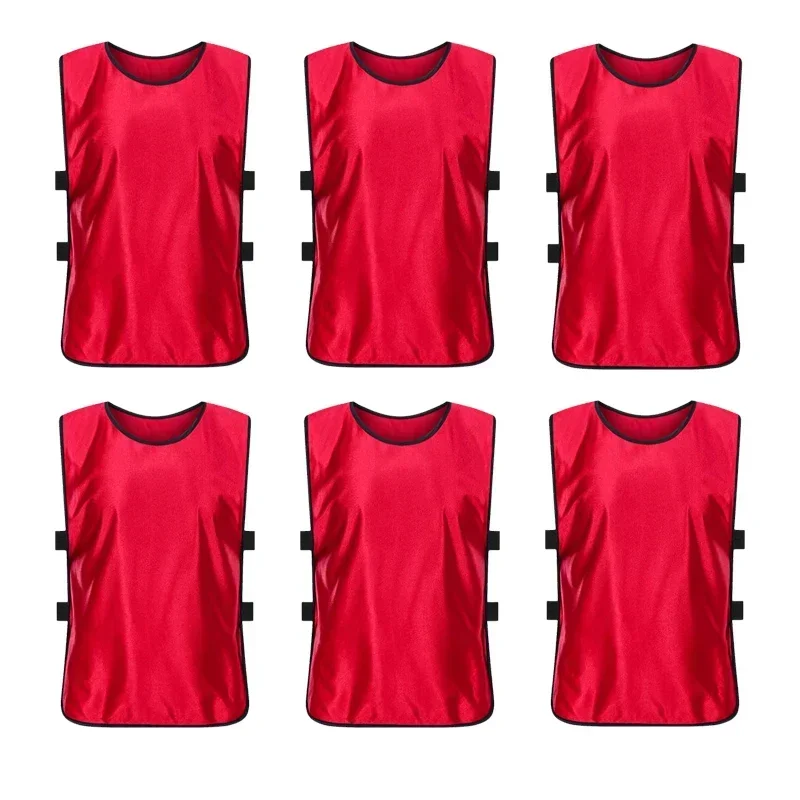 

6 PCS Soccer Pinnies Quick Drying Football Team Jerseys Training Numbered Bibs Practice Sport Vest