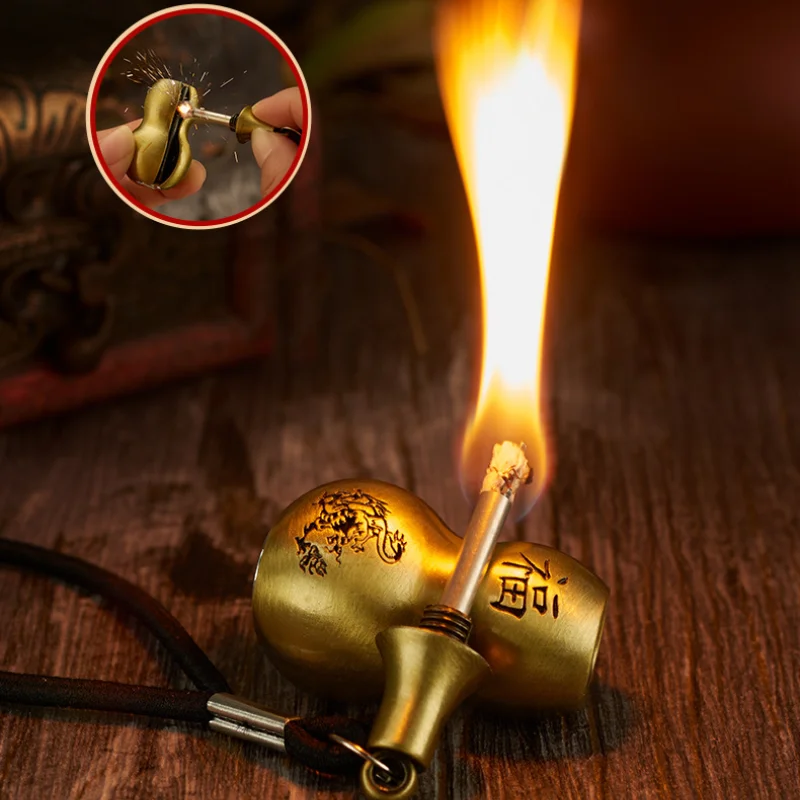 Chinese Zodiac Gourd 10000 Match Lighter Metal Portable Waterproof Coal Oil Cigarette Lighters & Smoking Accessorie Ignite Cigar