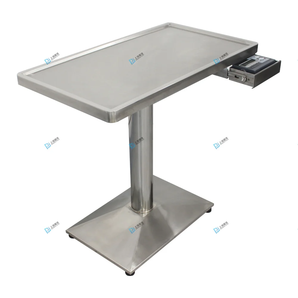Customizable Veterinary Instruments Large Animal Column Diagnosis and Treatment Table with Scale for Dog Care