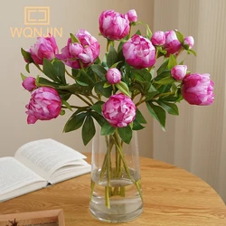 European-Style 2 Head Simulated Peony Wedding Home Soft Decoration Flower Arrangement Silk Flower Arrangement Flower Art Peony