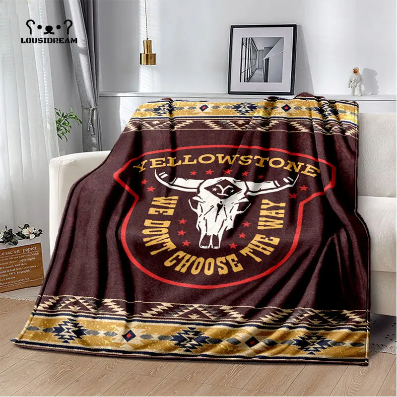 Classic Tv Show Series Yellowstone Dutton Ranch Flannel Blanket Cowboy Throw Blanket Bed Blanket Sofa Cover Bedspread Fans Gift