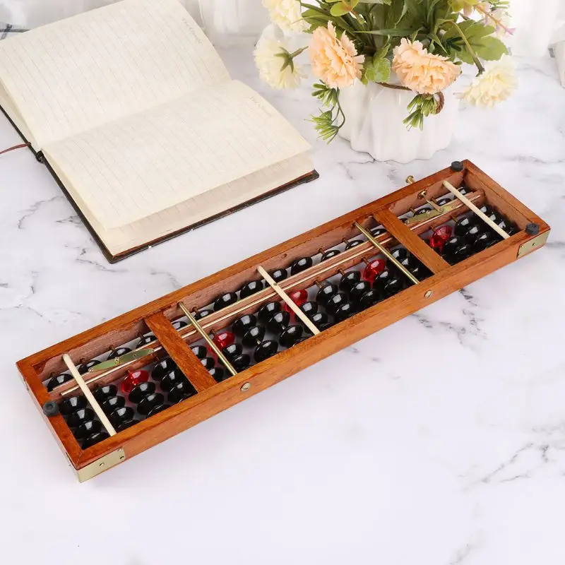 17 Digits Wooden Soroban Standard Abacus Chinese Calculator Counting Math Learning Tool Beginners