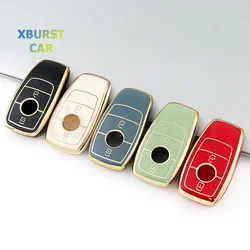 2 Buttons TPU Car Key Case Cover Holder Fob For Mercedes Benz W177 W205 W213 W222 X167 AMG A C E S G Class GLC CLE CLA GLB GLS