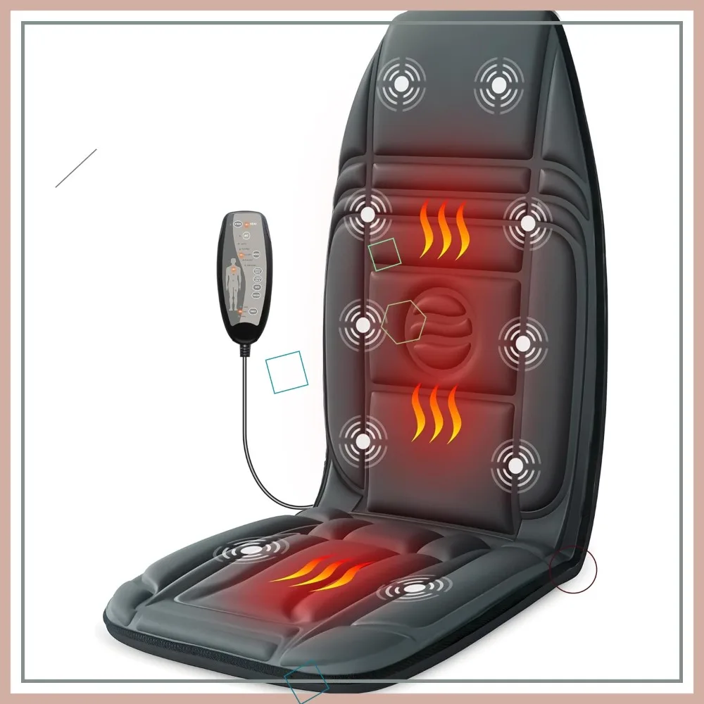 

Массажный коврик с подогревом и вибрацией (10 моторов) для офисного кресла, дивана, кресла-реклайнера - облегчение боли в спине