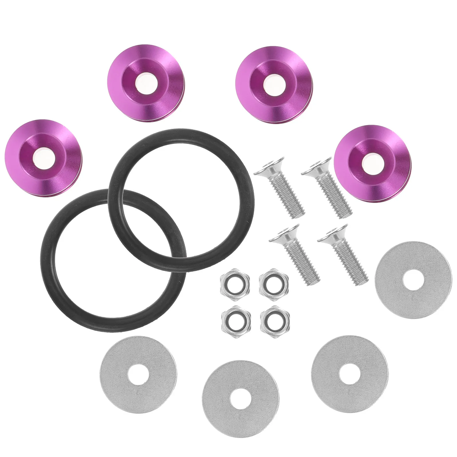 

Комплект универсальных быстросъемных крепежных клипс из нержавеющей стали и алюминия для переднего и заднего бампера, багажника, капота автомобиля