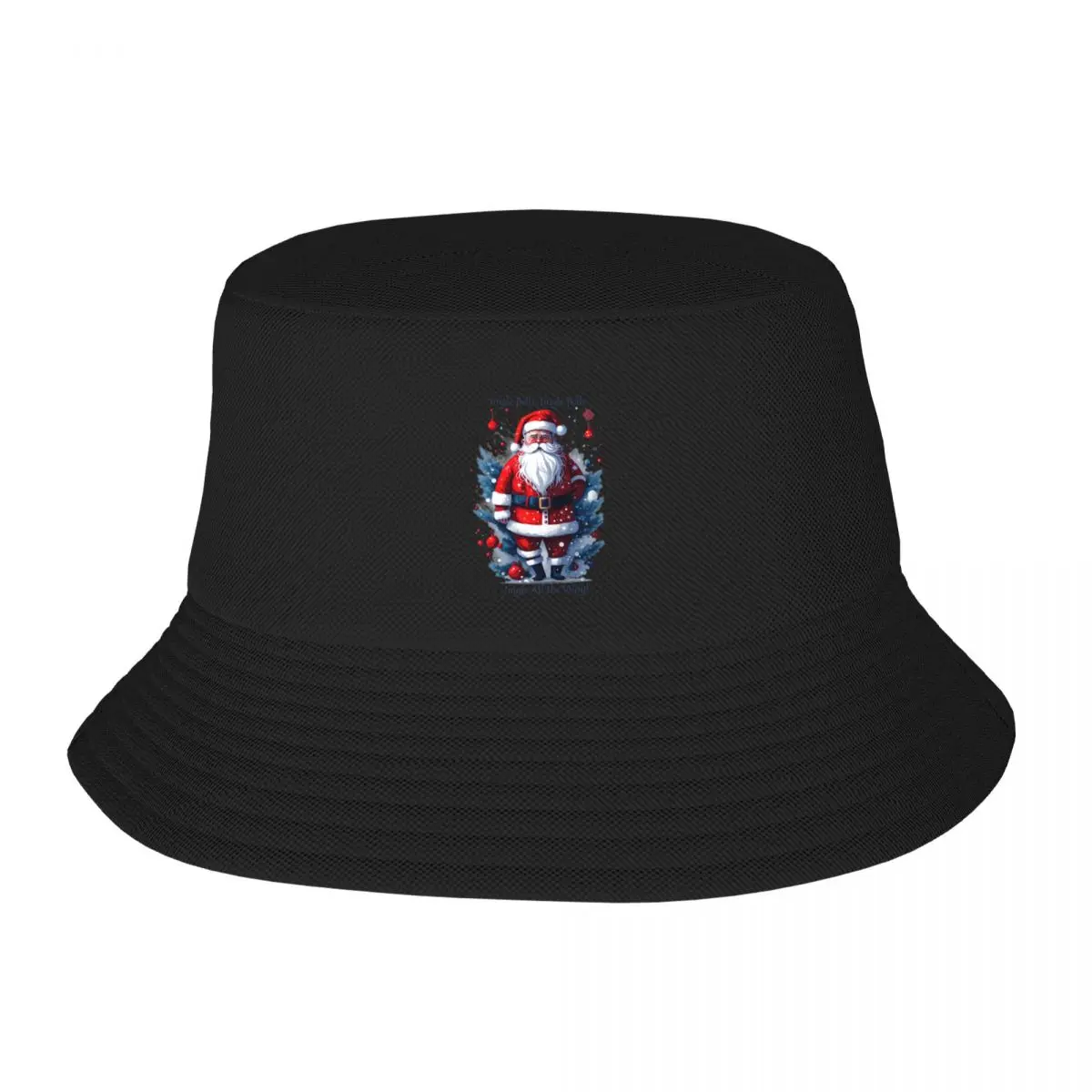 Merry Christmas Santa claus adorable items for new year season Bucket Hat Sun Cap Sunscreen Men's Cap Women's