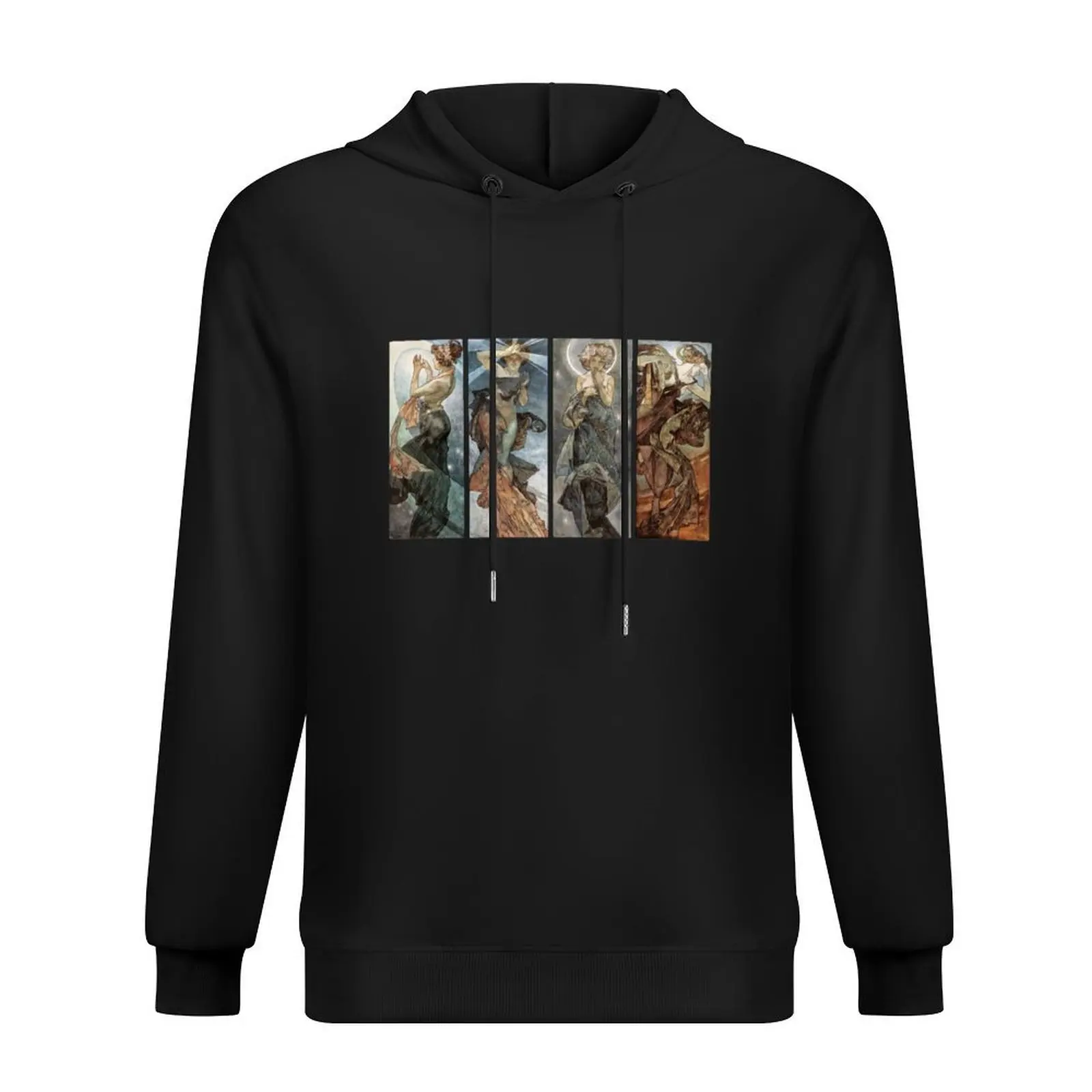 

The Moon and the Stars Alphonse Mucha Hoodie graphic t shirts men men's winter sweater blouse big size hoodie