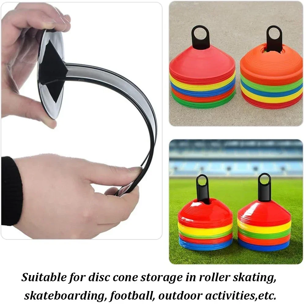 Soccer Training Cones Holders Easy to Carry Soccer Cones Stand Iron Plastic Sturdy Agility Sports Marker Carriers Storage Racks