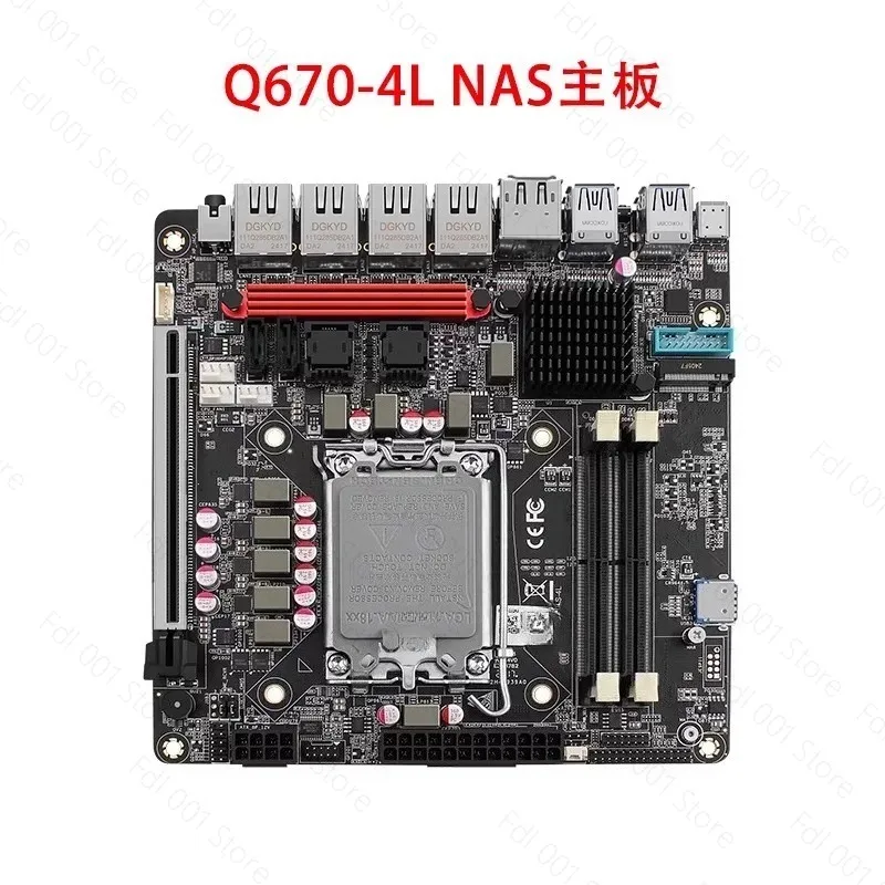 For Q670 dual network port Aoxue version eight-disk NAS main board supports vpro remote