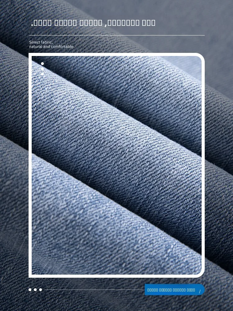 Celana Jeans Denim Amerika Retro Celana Panjang Lurus Ramping Pria Celana Pria Elastis Kasual Baru Musim Semi Musim Panas Faion Urban Sle