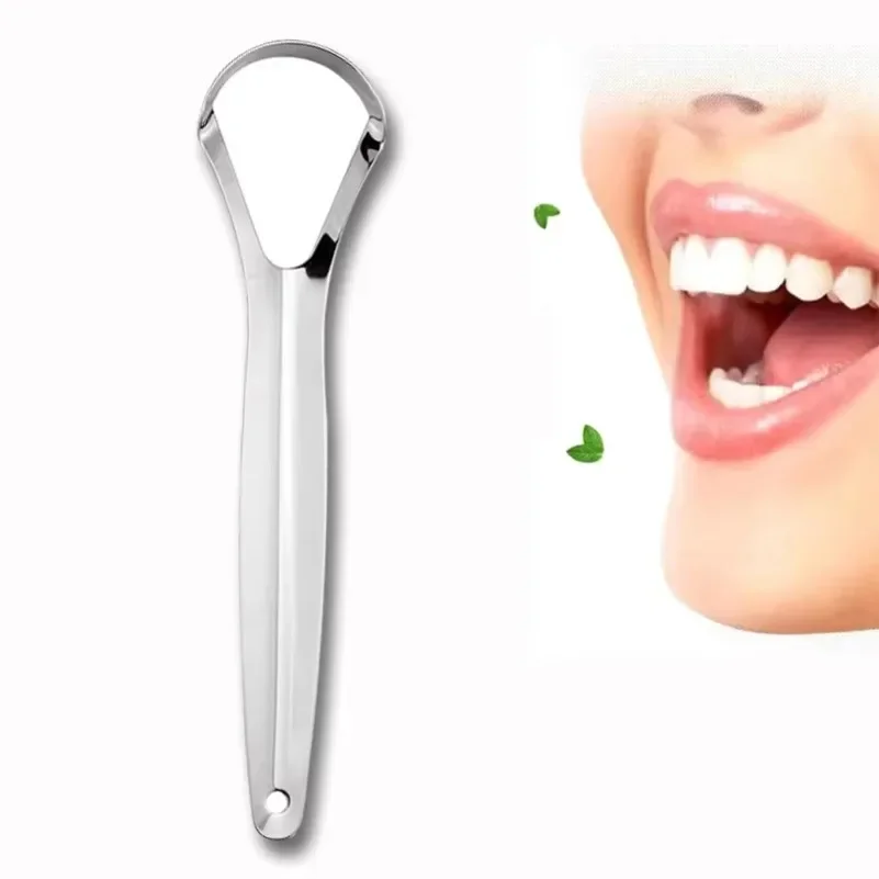 Stainless Steel Portable Tongue Scraper Tongue Cleaner Tool Daily Oral Hygiene Care Accessory For Tongue Coating Cleaning