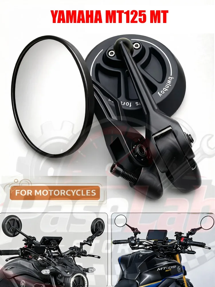 

For YAMAHA MT125 MT 125 MT-125 2015-2018 Motorcycle Mirrors Stealth Winglets Mirror To Rotate Adjustable Mirrors