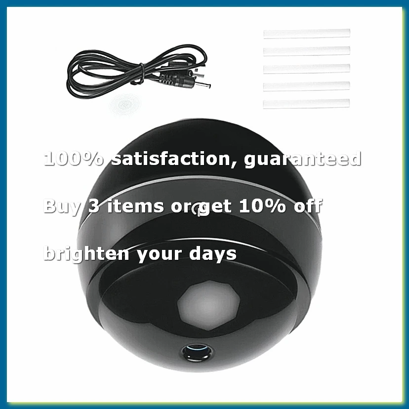 Portable Air Humidifier Ultrasonic USB Aroma Diffuser LED Night Light Electric Essential Oil Diffuser Aromatherapy Black