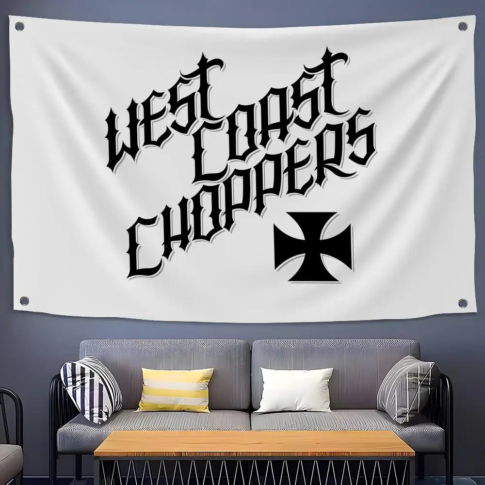 Cool West C-Coast C-Chopper Flags Flags for Room, Bedroom, Home, Outdoor, Wall Hanging, Concert Print, Art Banner