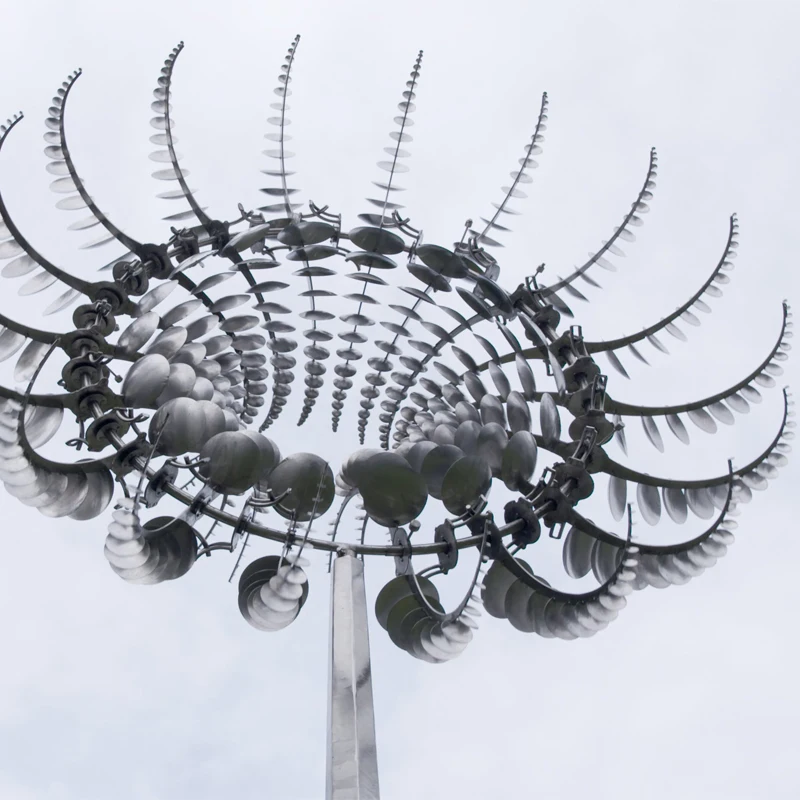 ff-Perpetual Motion Stainless Steel Kinetic Wind Sculptures for Garden Yard Decoration！