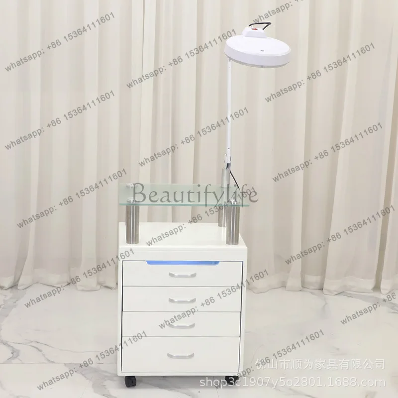 Factory Direct Sales White Beauty Cart Cabinet Storage Multifunctional Removable Tool Cart
