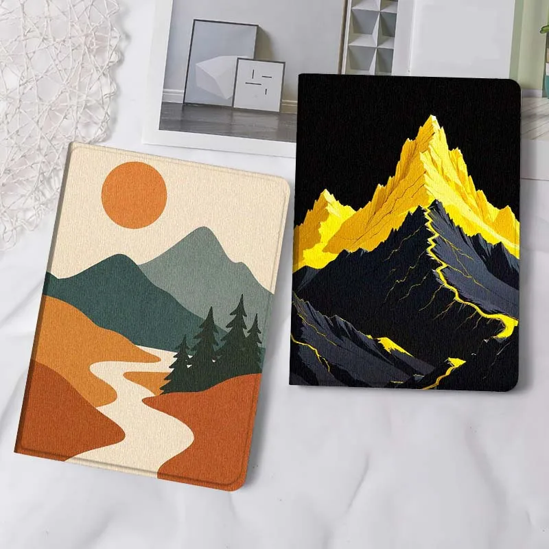 

Cartoon Sun Mountain River Gift Tablet Case For Samsung Tab Galaxy S6 S11 A A7 A8 A9 A11 10.1 10.4 10.5 Plus Lite