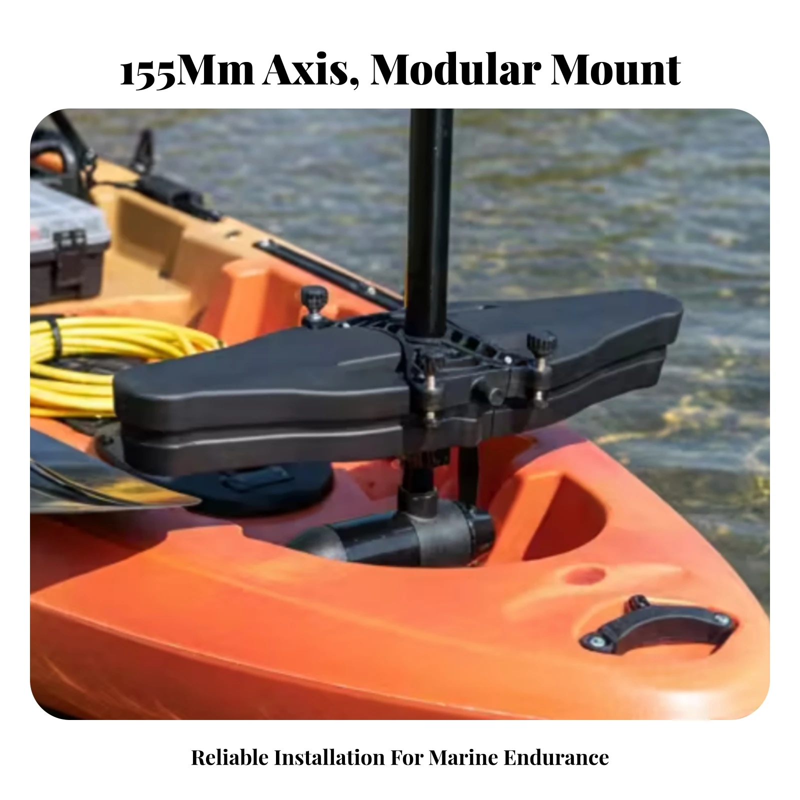 Kayak Motor Mounting Bracket Easy Installation Kayak Motor Mount Marine-Grade Rigid for Anglers, Electric Propulsion Setup