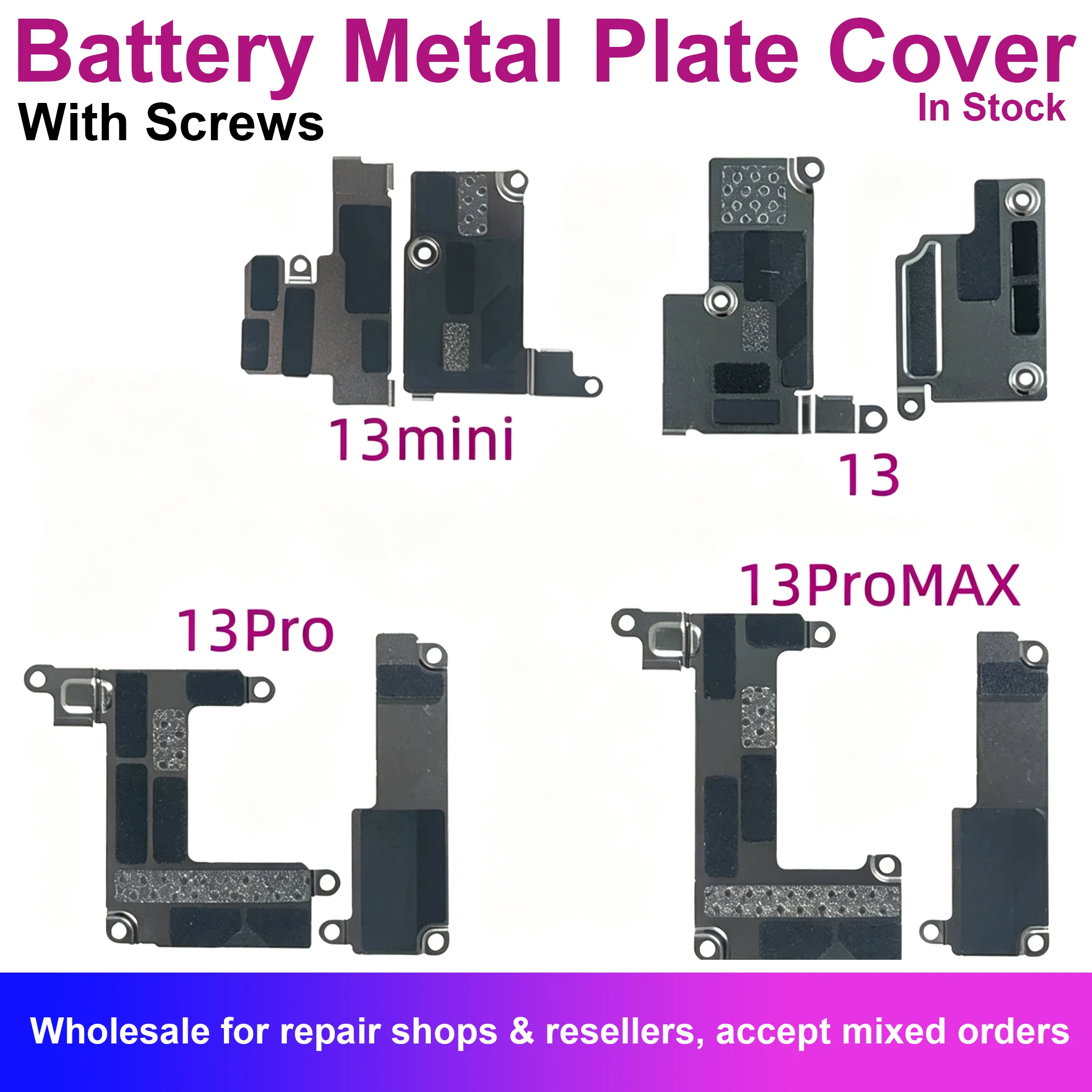 Battery Metal FPC Plate Cover For iPhone 13 Mini Pro Max Inner Display Screen LCD Bracket Clip Replacement Repair Parts