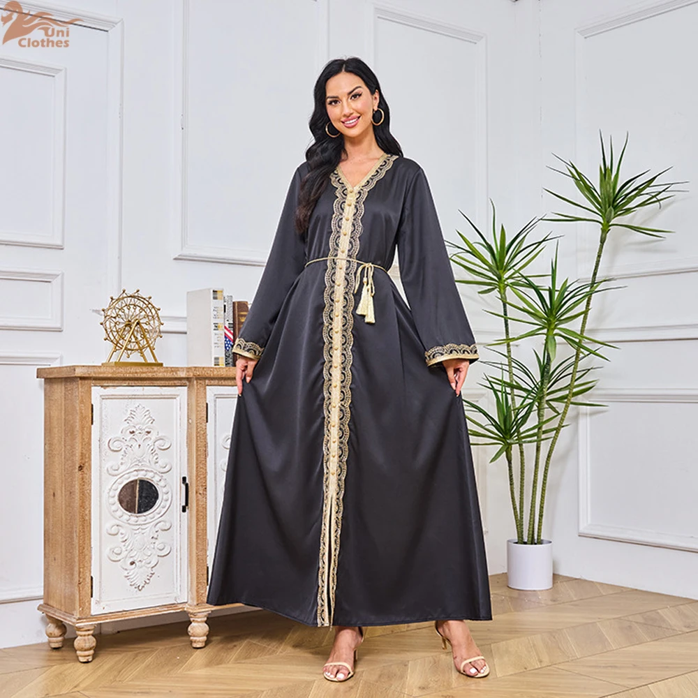 

Eid Jalabiya Women Dress Abaya Embroidered Party Dresses Muslim Robe Ramadan Dresses Abayas Caftan Kaftan Dubai Vestidos 2024