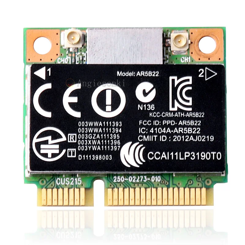 PP+  AR5B22 abgn Wireless Bluetooth 4 PCIe Half Siz Mini AR9462 FOR HP 676786-001