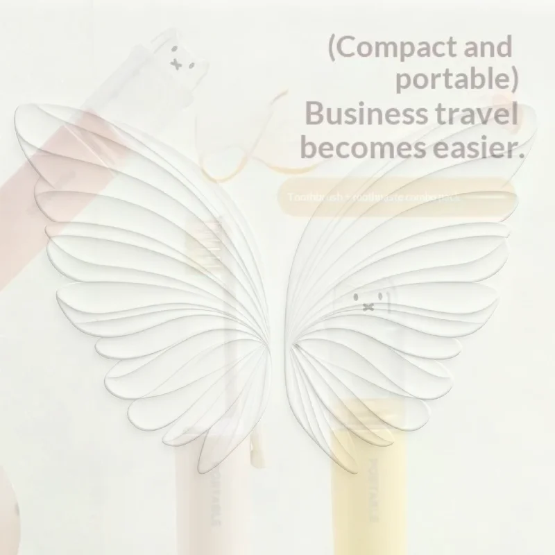 Folding Toothbrush Set Mini Portable Dustproof Storage Container for Travel Camping Vacation Business Trip Use