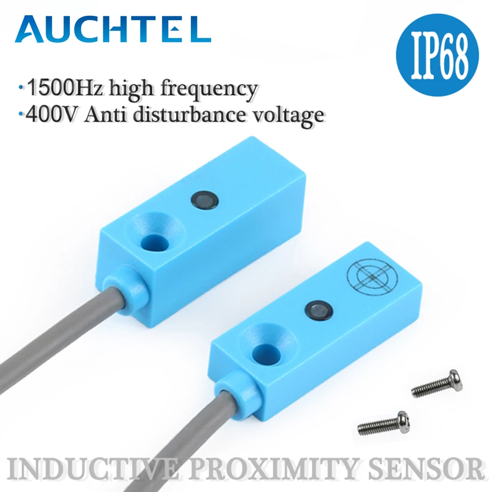 AUCHTEL IP68 4mm Small ABS Shell Non-flush Inductive Proximity Detection Switch Sensor LBE-04 for PLC NPN/PNP DC 12V 24V