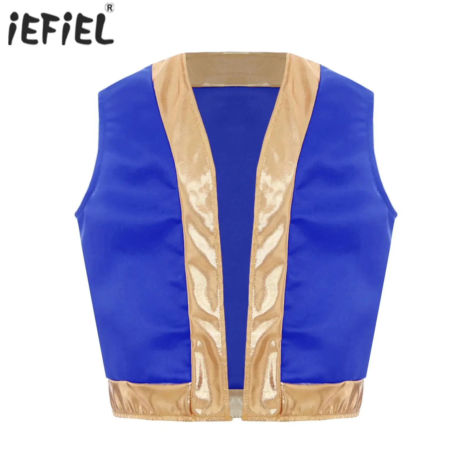 

Kids Girls Boys Game Character Cosplay Costume Halloween Arabian Prince Vest Waistcoat Jacket Carnival Themed Party Dress Up