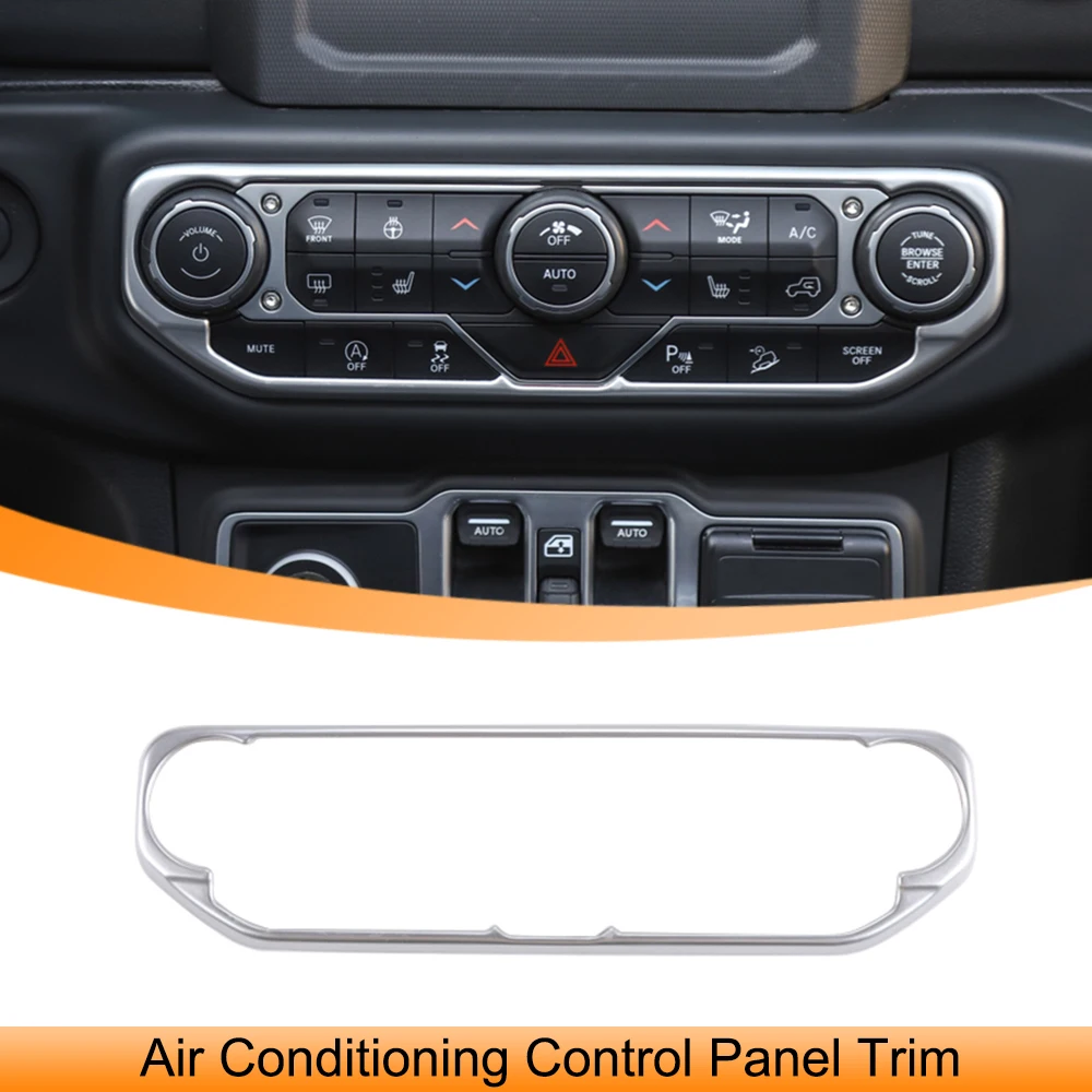 

Car Air Conditioning Control Panel Decoration Cover Stickers for Jeep Wrangler JL Gladiator JT 2018-2023 Interior Accessories