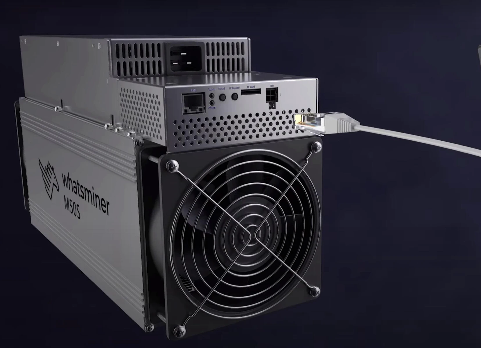 Whatsminer M50 achieve 118 TH/s at 29 J/T 3306W Power Supply Included