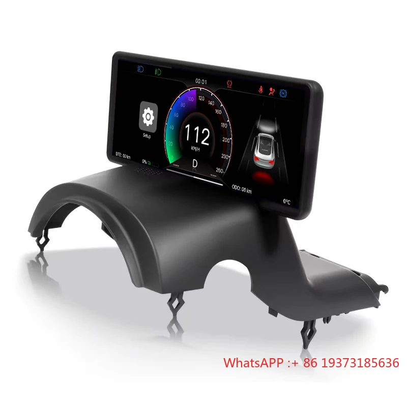 

Vjoycar Mini Tesla Dashboard HUD 6,8-дюймовый сенсорный экран CarPlay Android Auto Head up Display для Tesla Model 3 Y Camera Option
