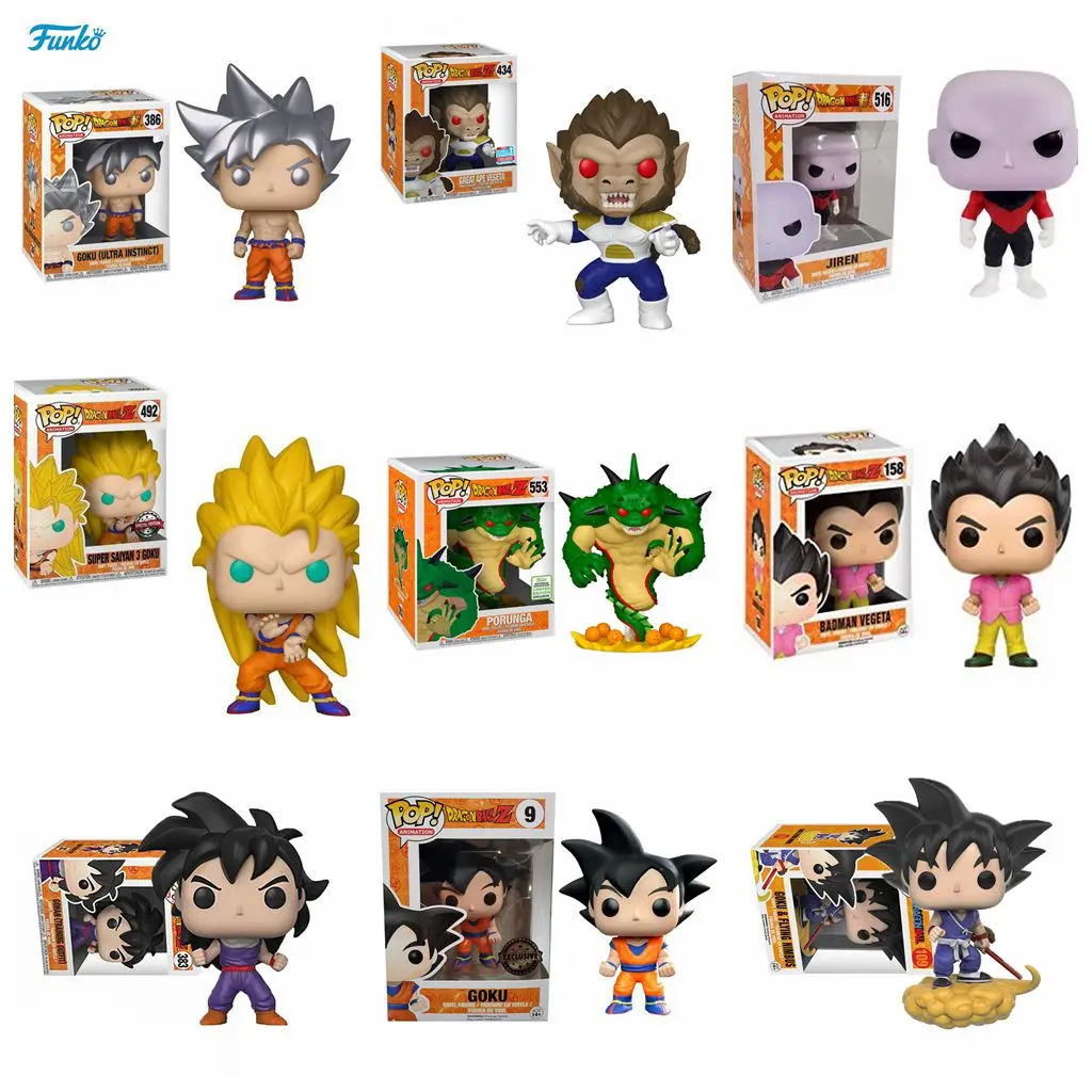 Funko Dragons Ball Dead Yamcha PORUNGA SUPER SAIYAN GOKU Golden FRIEZA GREAT VEGETA Vinyl Action Figure Collectible Model Toy