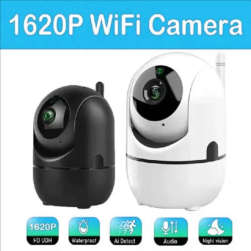 

Новая Wi-Fi IP-камера для умного дома с автоматическим отслеживанием, 1620P, полноцветное ночное видение, водонепроницаемая, беспроводная сетевая камера видеонаблюдения для безопасности детей