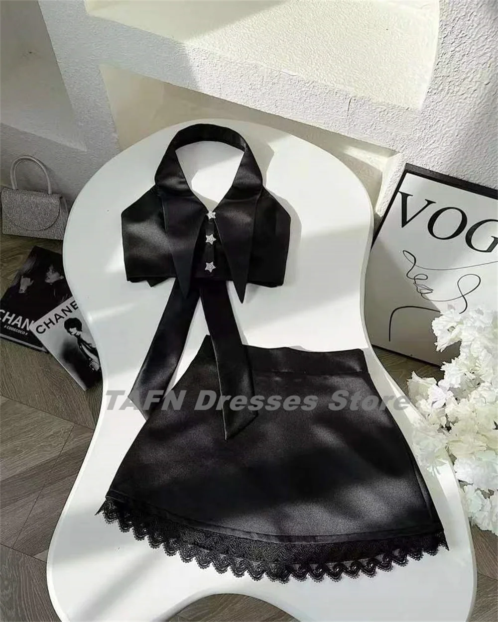 Tafn rosa elegante vestido de baile com decote em v sem mangas halter vestido de festa a linha grande arco vestidos de noite sem costas feito sob encomenda personalizado