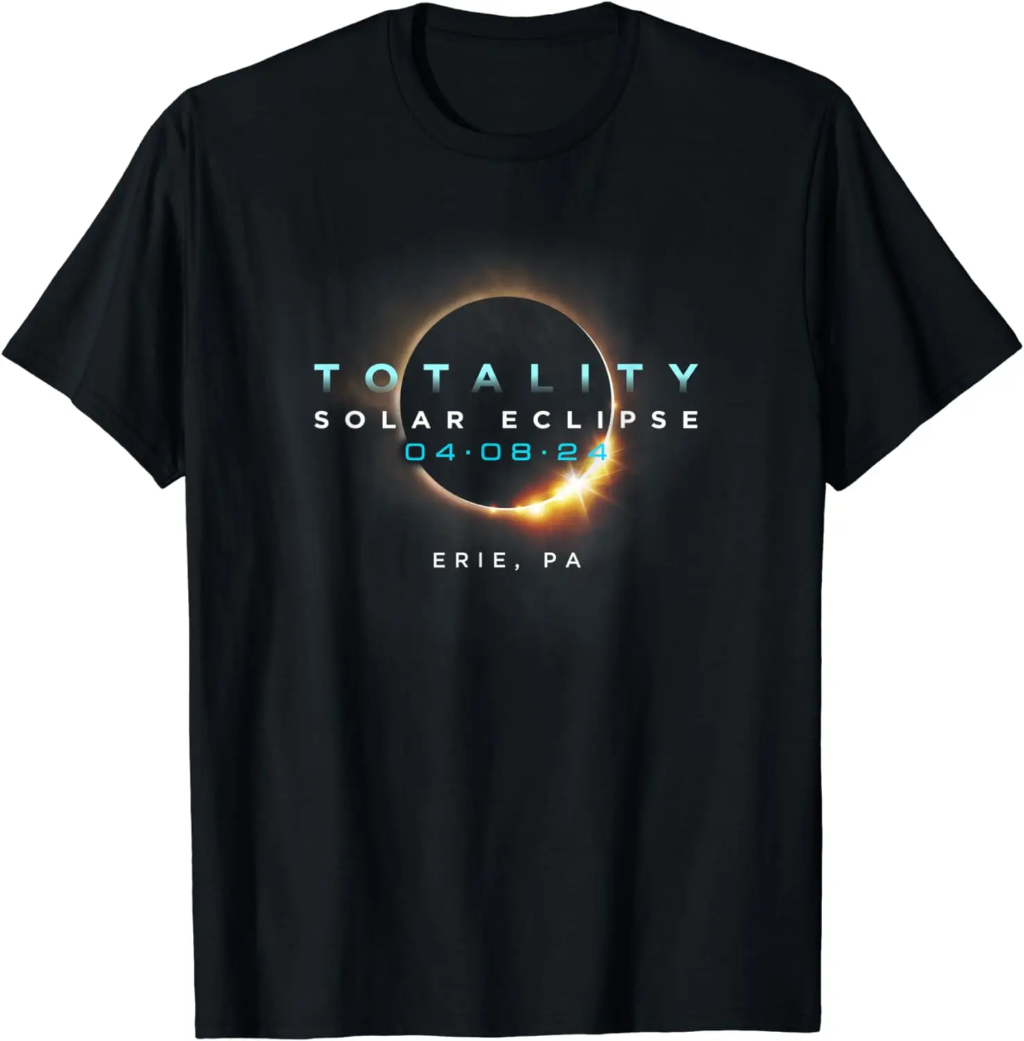Official Solar Eclipse 2024 Erie, PA Totality 04-08-24 T-Shirt
