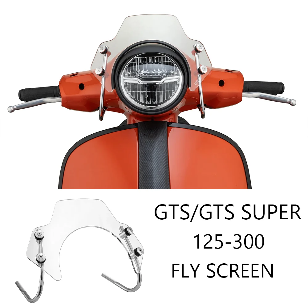 

Flyscreen Windshield For Vespa GTS 125 GTS 250 GTS 300 GTS Super 125-300 Motorcycle Windshield Fly screen GTS300 GTS250 GTS125