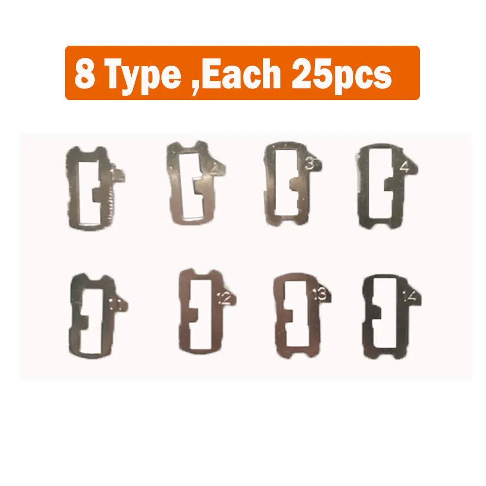 200Pcs/lot HU92 Car Key Lock Reed Lock Plate for BMW Car Lock Repair Car Accessories 8 Types Each 25pcs