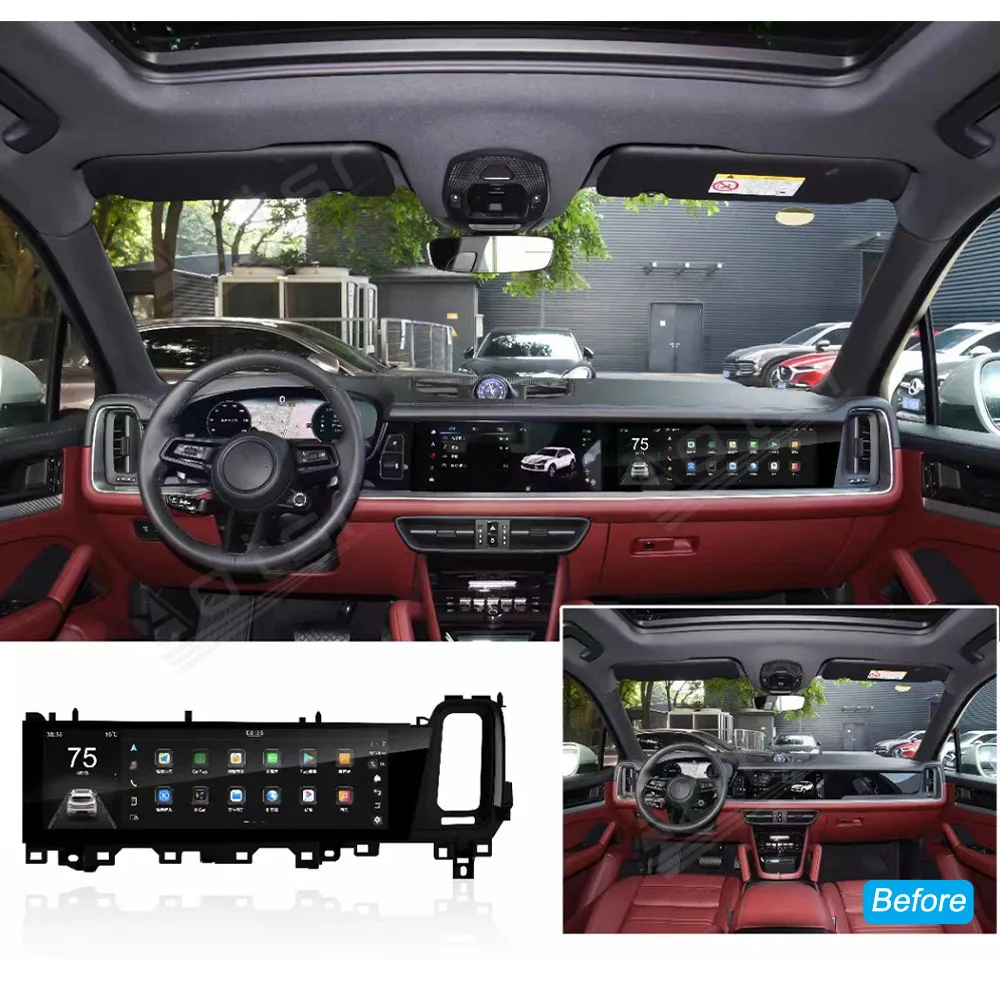 15'' Car Copilot Carplay Navigatio For Porsche Cayenne 2018-2023 Multimedia Player Android  Auto GPS Navi Wireless Carplay Head