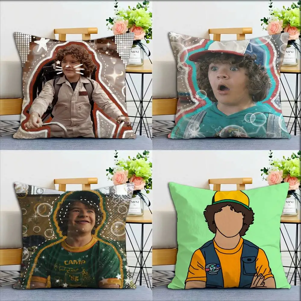 D-Dustin Henderson World Various Sizes Square Pillow Case For Car Home Bedchamber Decor