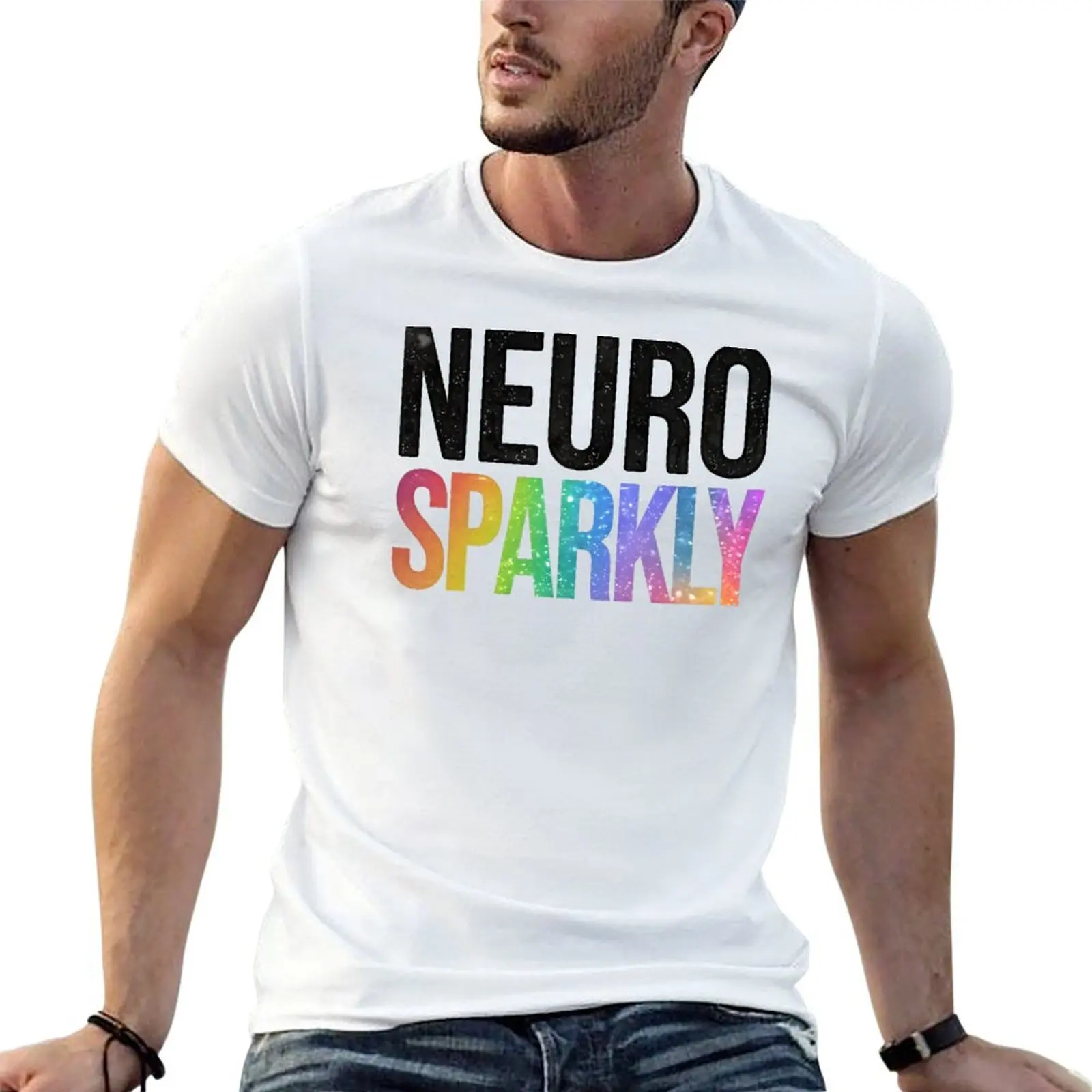 Neuro Sparkly ADHD Autism Spectrum T-Shirt mens graphic t shirts g man t shirts for men t shirt man designer T-shirt