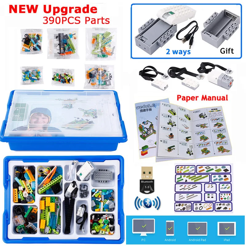 

NEW Upgrade 390Pcs The Third Generation WeDo 2.0 Core Set Robotics Construction School STEAM Educational Bricks Kit Toys Gifts