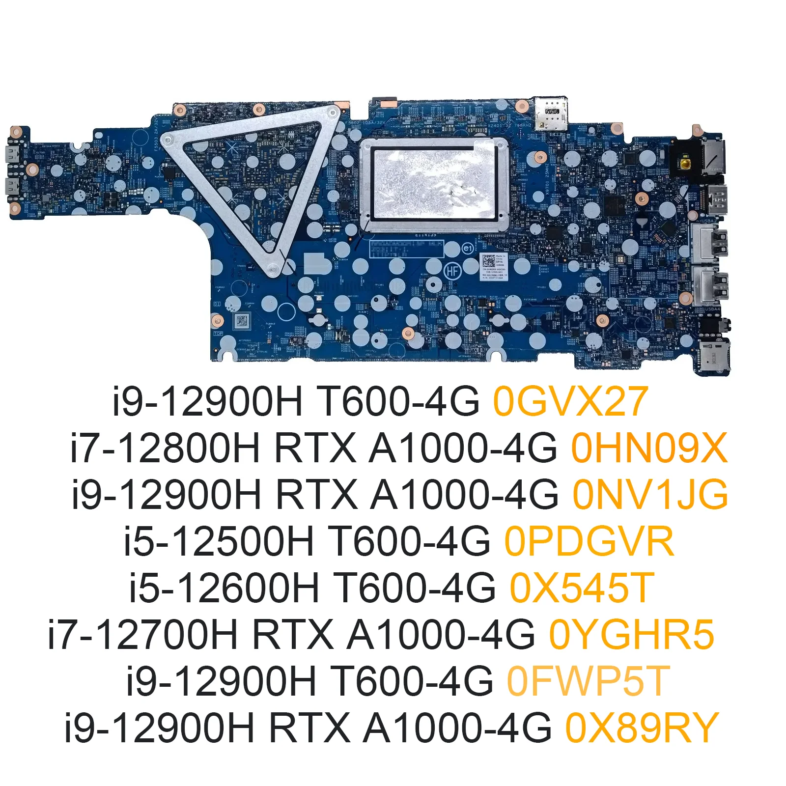 

0GVX27 0HN09X 0NV1JG 0PDGVR 0X545T 0YGHR5 0FWP5T 0X89RY для материнской платы ноутбука Precision 15 3571 203117-1 i5i7i9 с графическим процессором